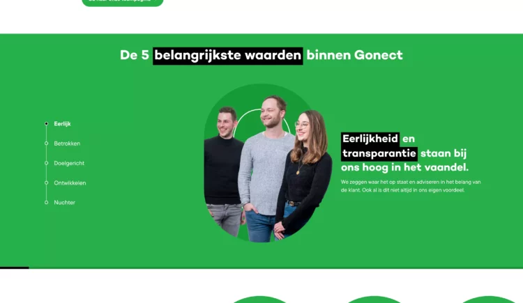 Screenshot - Over ons - Gonect - Online Marketing