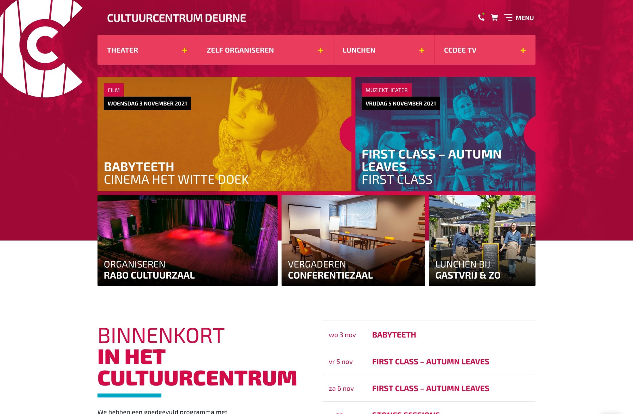 Screenshot - Cultuurcentrum Deurne - Home