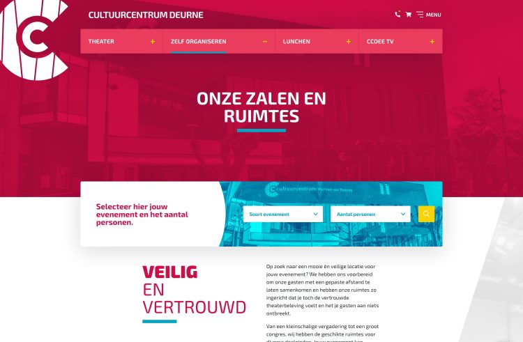 Screenshot - Cultuurcentrum Deurne - Onze zalen