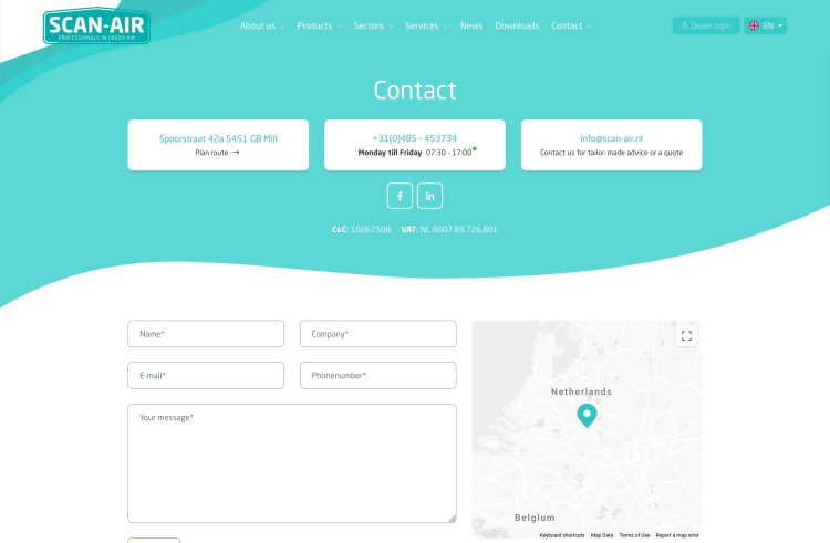 Screenshot - Scan-Air - Contact