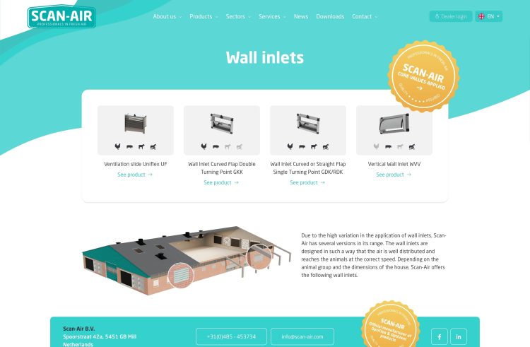 Screenshot - Scan-Air - Wall Inlets