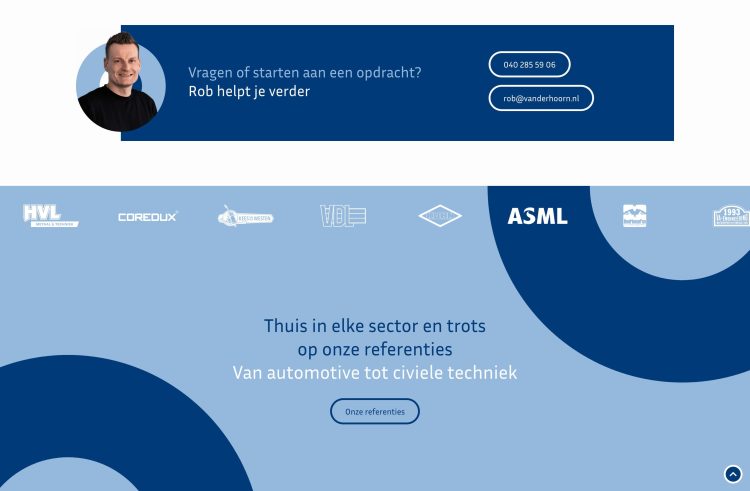 Screenshot - Van der Hoorn Buigtechniek - Home referenties